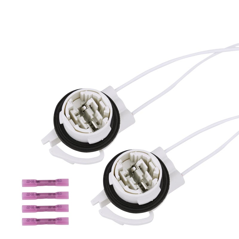 KOROP Light Socket Wire Harness Pigtail Repair Kit (2pcs) LED/Standard, Bulbs# 4114,4157,3157,Replaces# 19258649, LS94,645-607,Daytime Running Light Socket,Turn Signal Lamp Socket,Brake Light Socket - Image 1